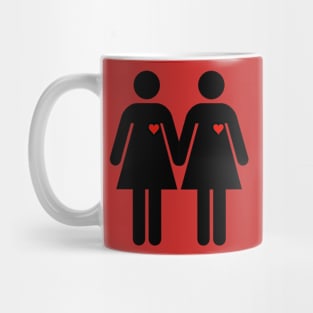 Two woman black Mug